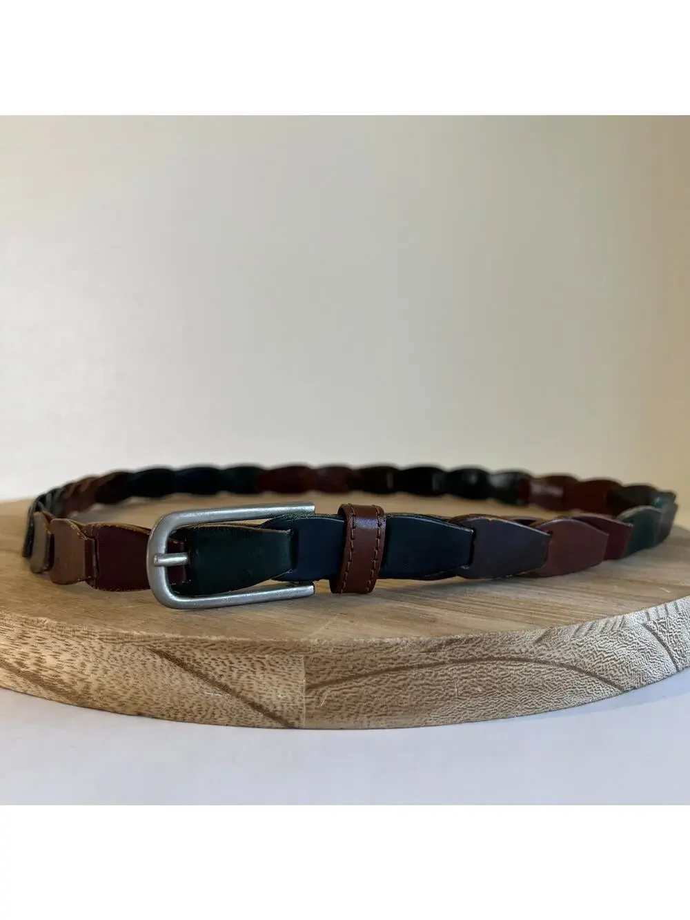 Capezio Genuine Leather Colored India Made Solid Brass Buckle Belt Size M/L